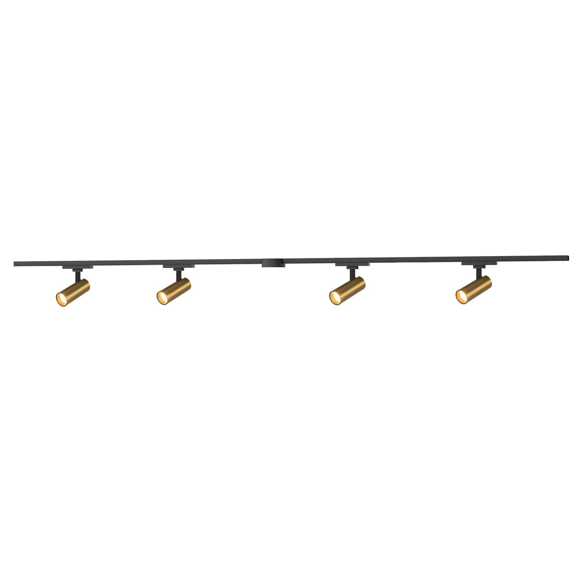 Kit de rail de plafond Trilo 2po Paolo nombre de têtes 4, Or brossé, 3000K – Kuzco Lighting