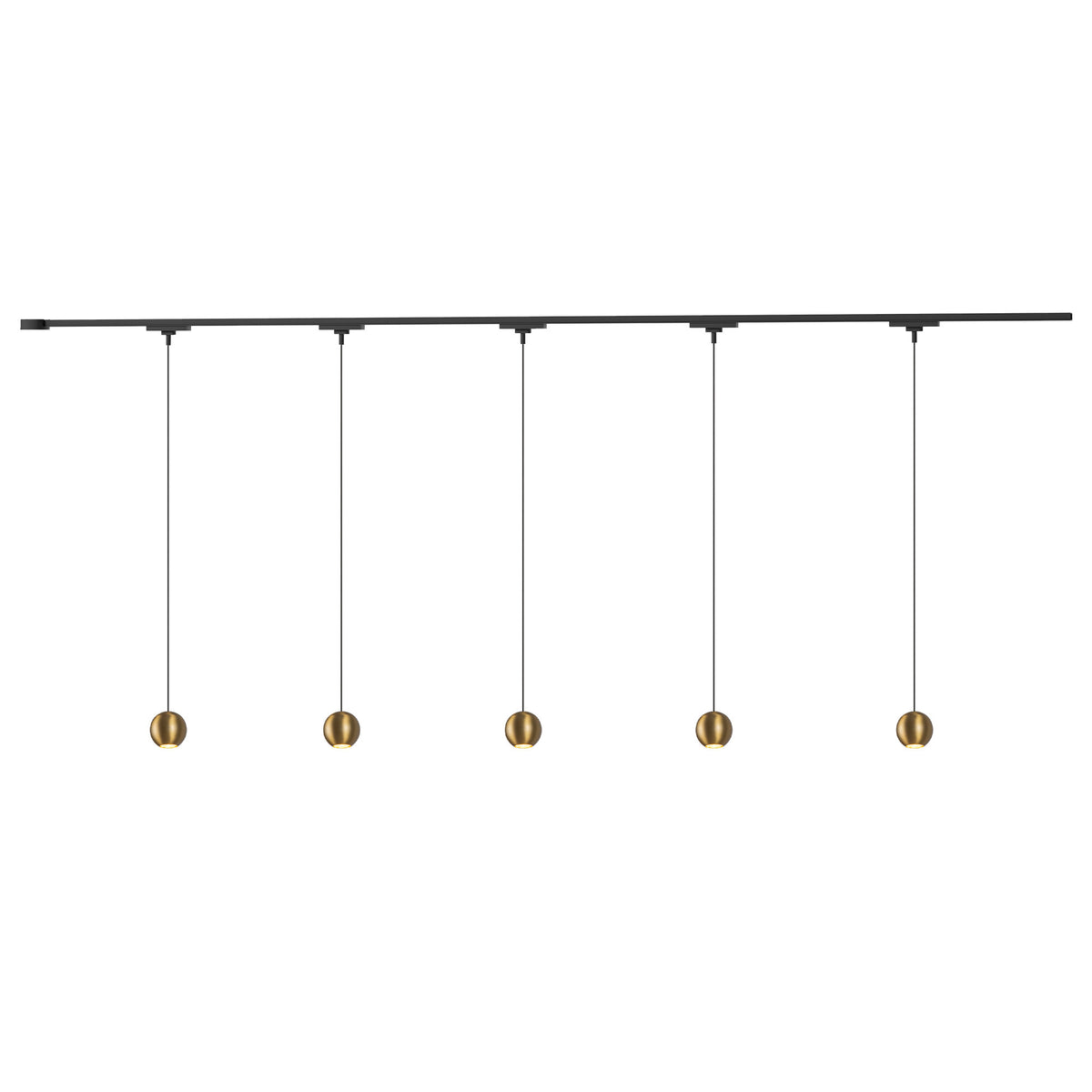 Kit de rail de plafond Trilo Faria Or brossé, 80 3/4", 3000K – Kuzco Lighting