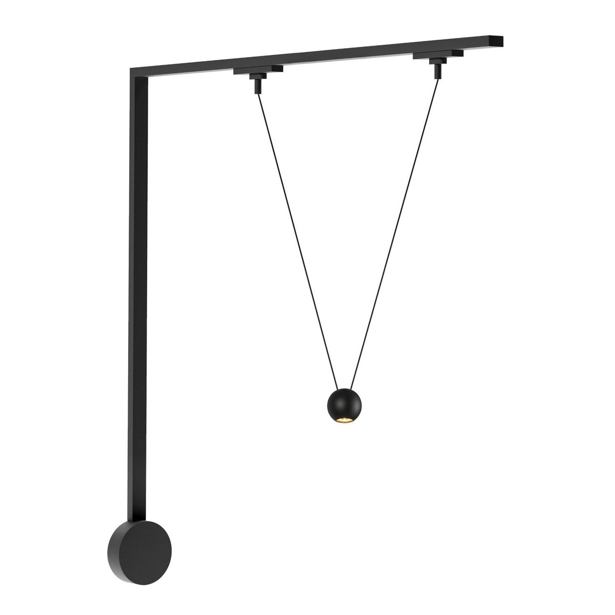 Kit de rail mural Trilo Faria Double Noir, 3000K – Kuzco Lighting