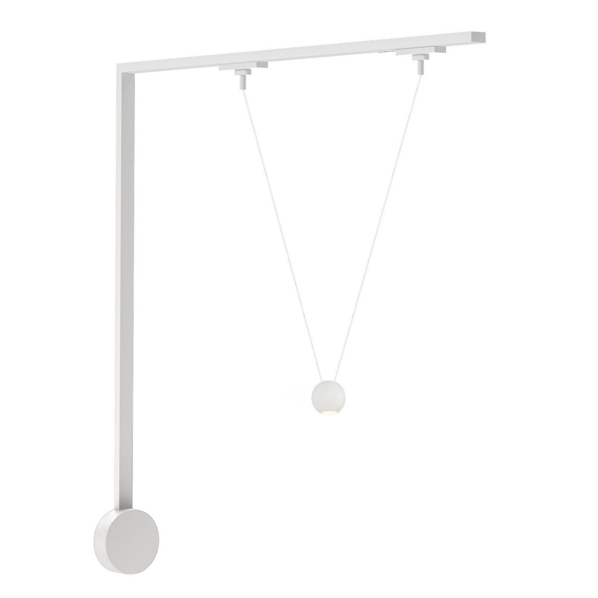 Kit de rail mural Trilo Faria Double Blanc, 3000K – Kuzco Lighting