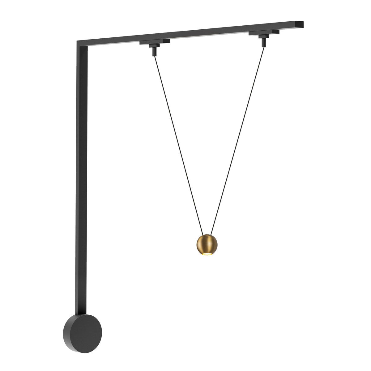 Kit de rail mural Trilo Faria Double Or brossé, 4000K – Kuzco Lighting