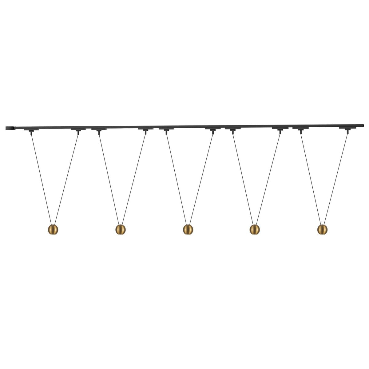 Kit de rail Trilo Faria Double - Or brossé 4000K by Kuzco Lighting | Luminaires & cie