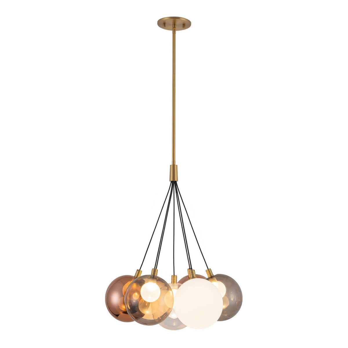 Lustre Bolla Or brossé, Verre mélangé, 16 1/2" – Kuzco Lighting