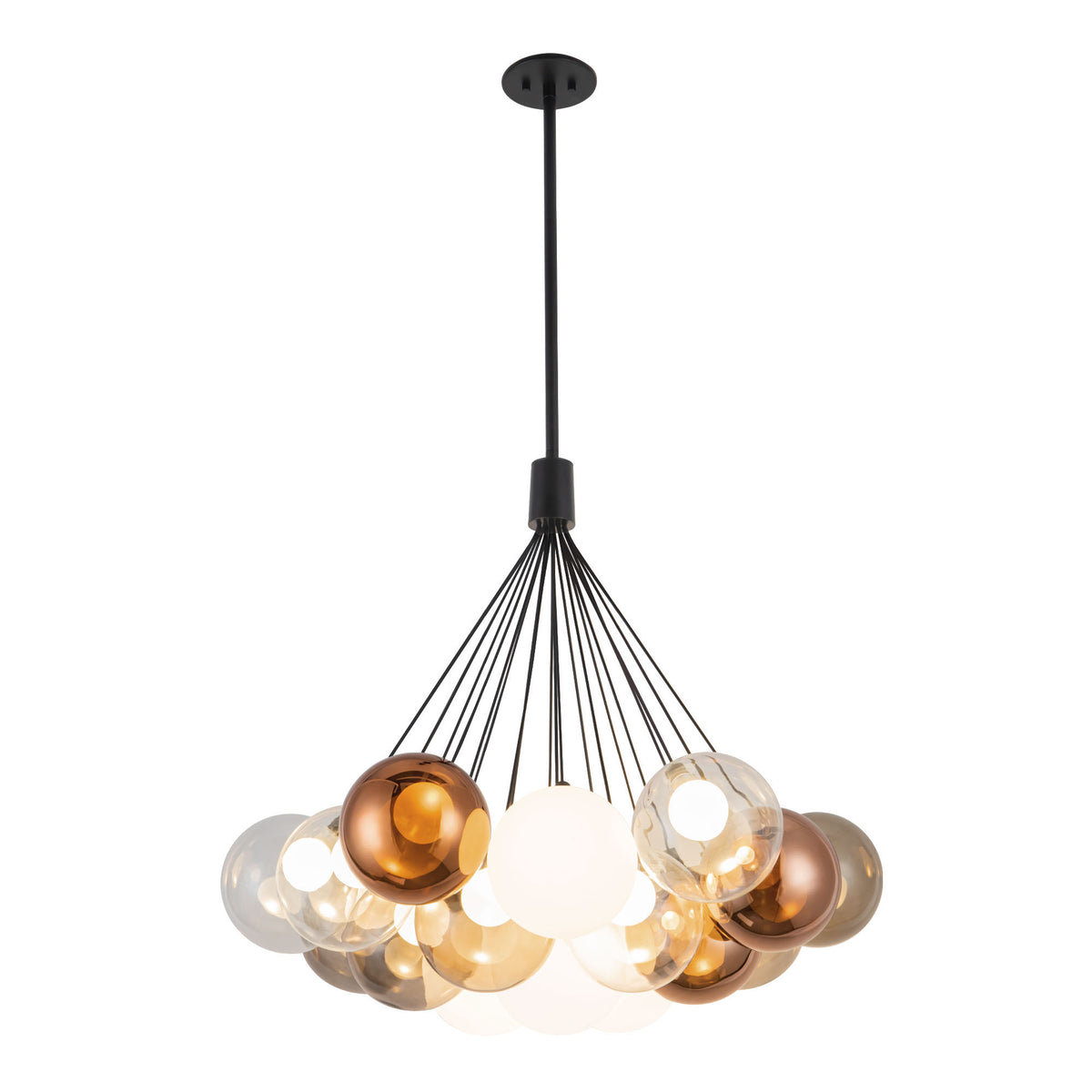 Lustre Bolla Noir, Verre mélangé, 28" – vue 2