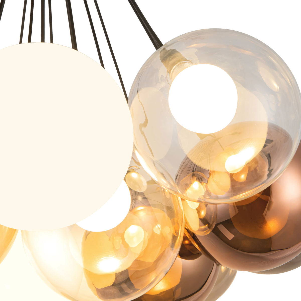 Lustre Bolla Noir, Verre mélangé, 28" – vue 4