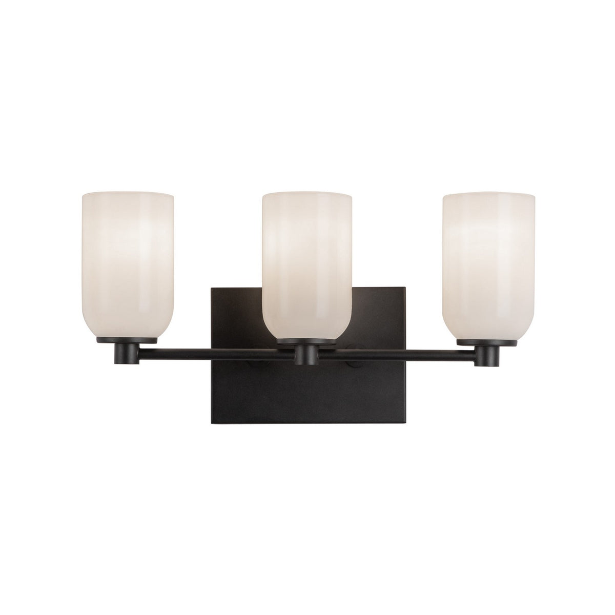 Luminaire de vanité Nola Noir / Verre opale, 17 5/8" – Kuzco Lighting