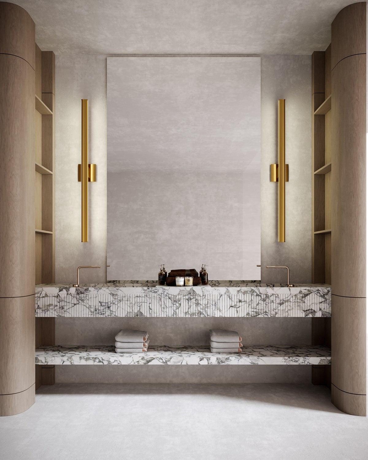 Barre d'éclairage de salle de bain Vera Or brossé, 52 7/8" – vue 4
