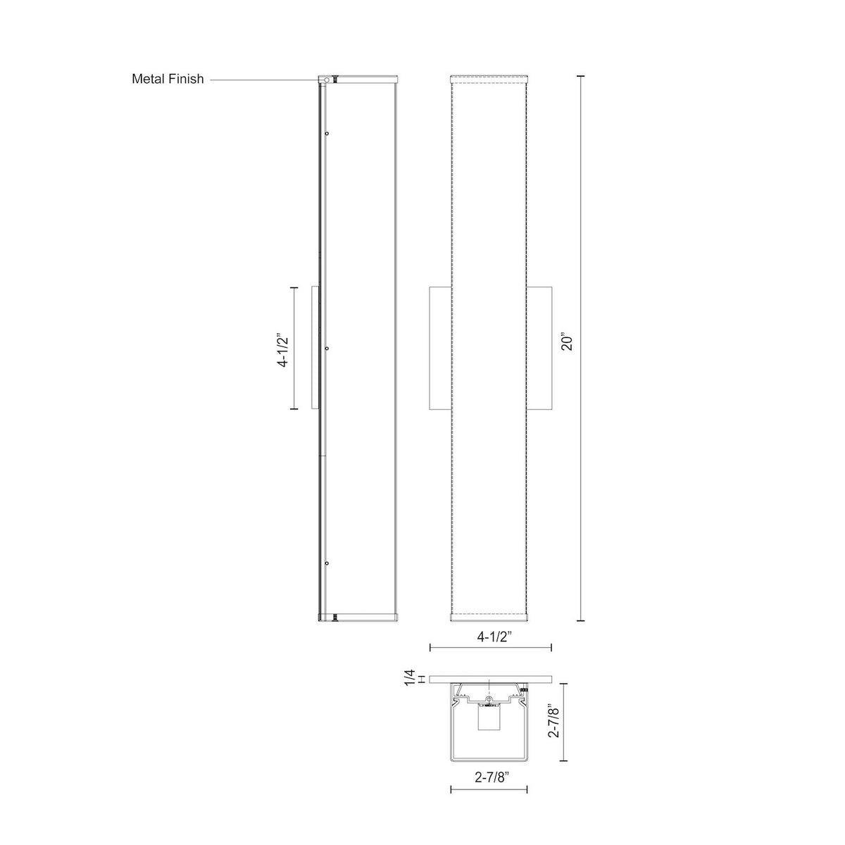 Barre d'éclairage de salle de bain Jane Chrome, 20" – vue 3