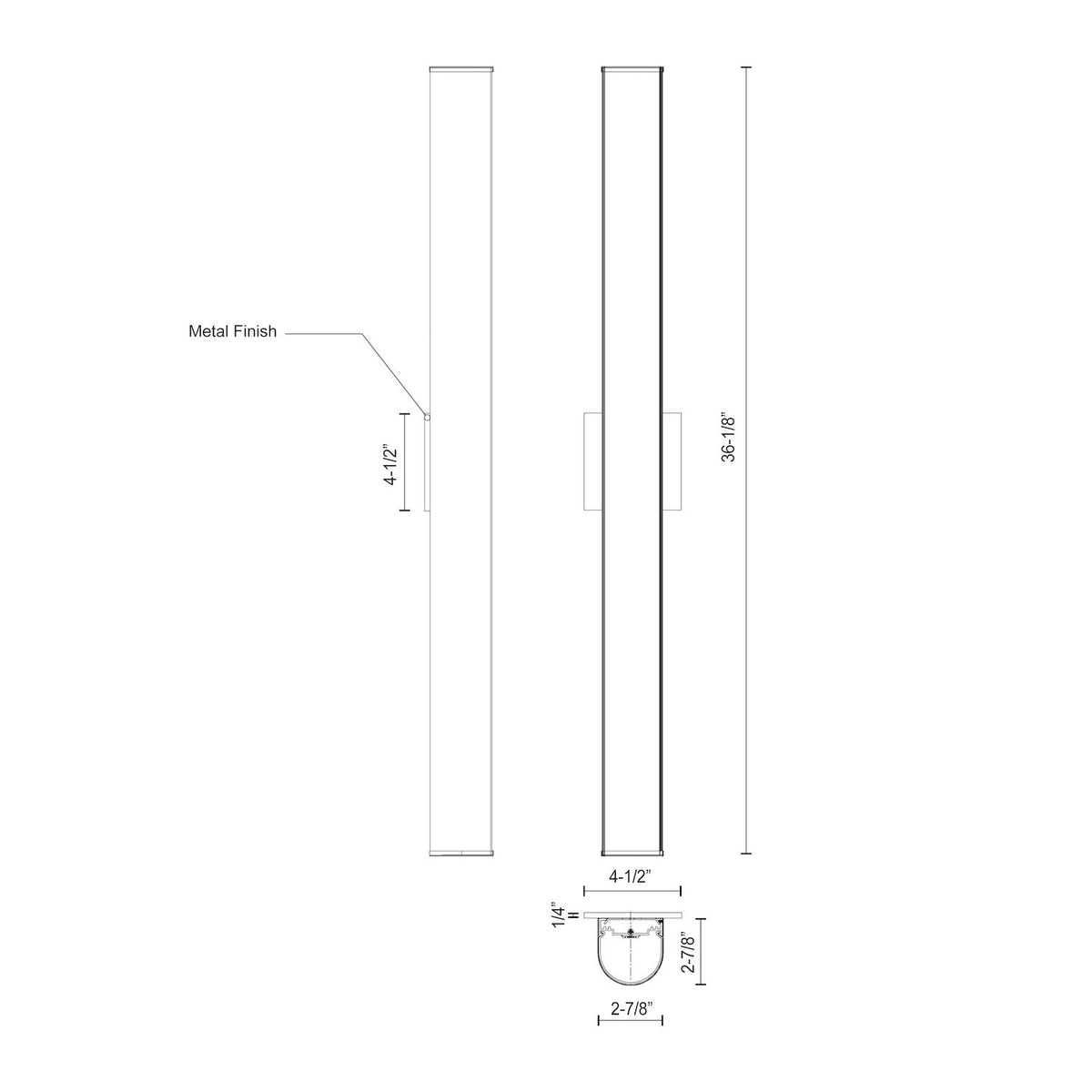 Barre d'éclairage de salle de bain Longitude Or brossé, 36 1/8" – vue 2