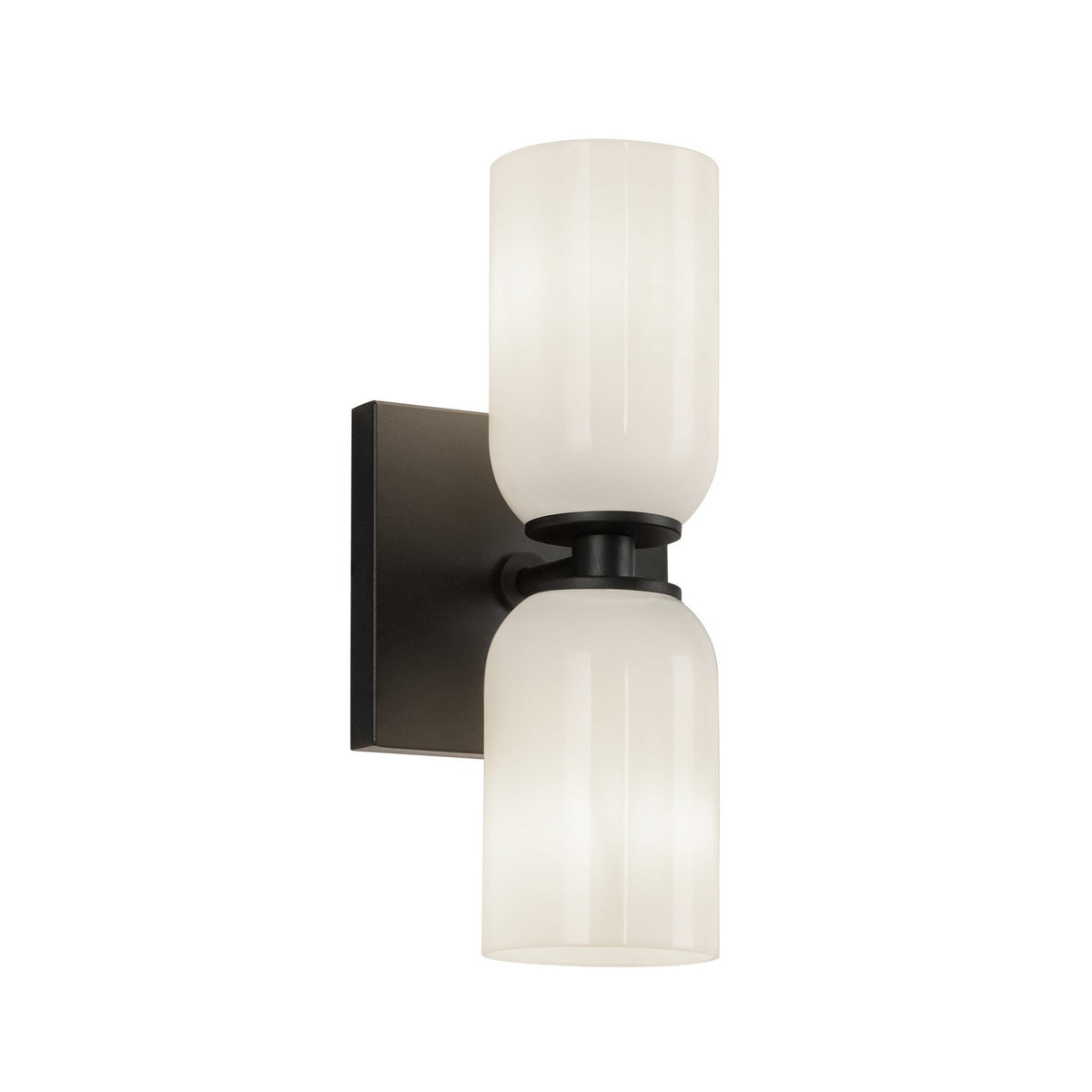 Applique murale Nola Noir / Verre opale, nombre ampoules 2 – Kuzco Lighting