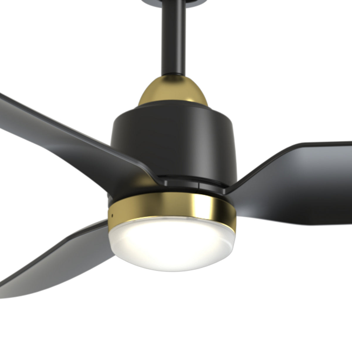 Ventilateur de plafond Hugo Oui, Or brossé / Noir, 52" – vue 3