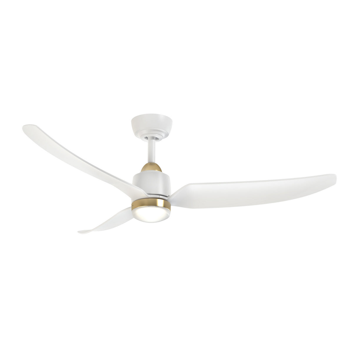 Ventilateur de plafond Hugo Oui, Or brossé/Blanc, 52" – Kuzco Lighting