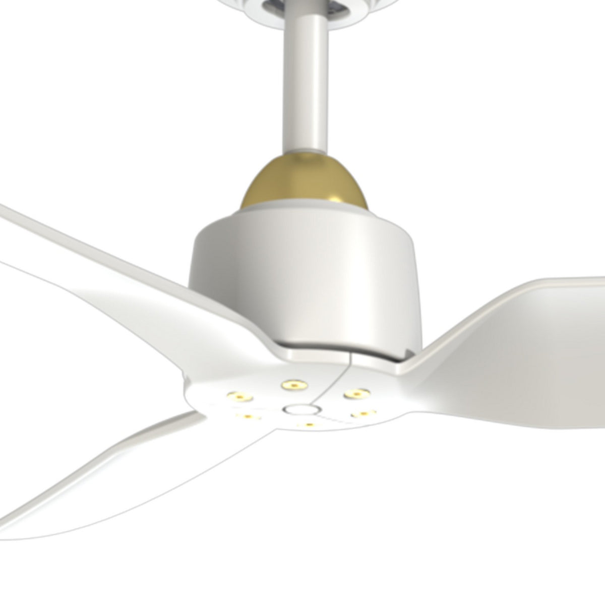 Ventilateur de plafond Hugo Non, Or brossé/Blanc, 52" – vue 3