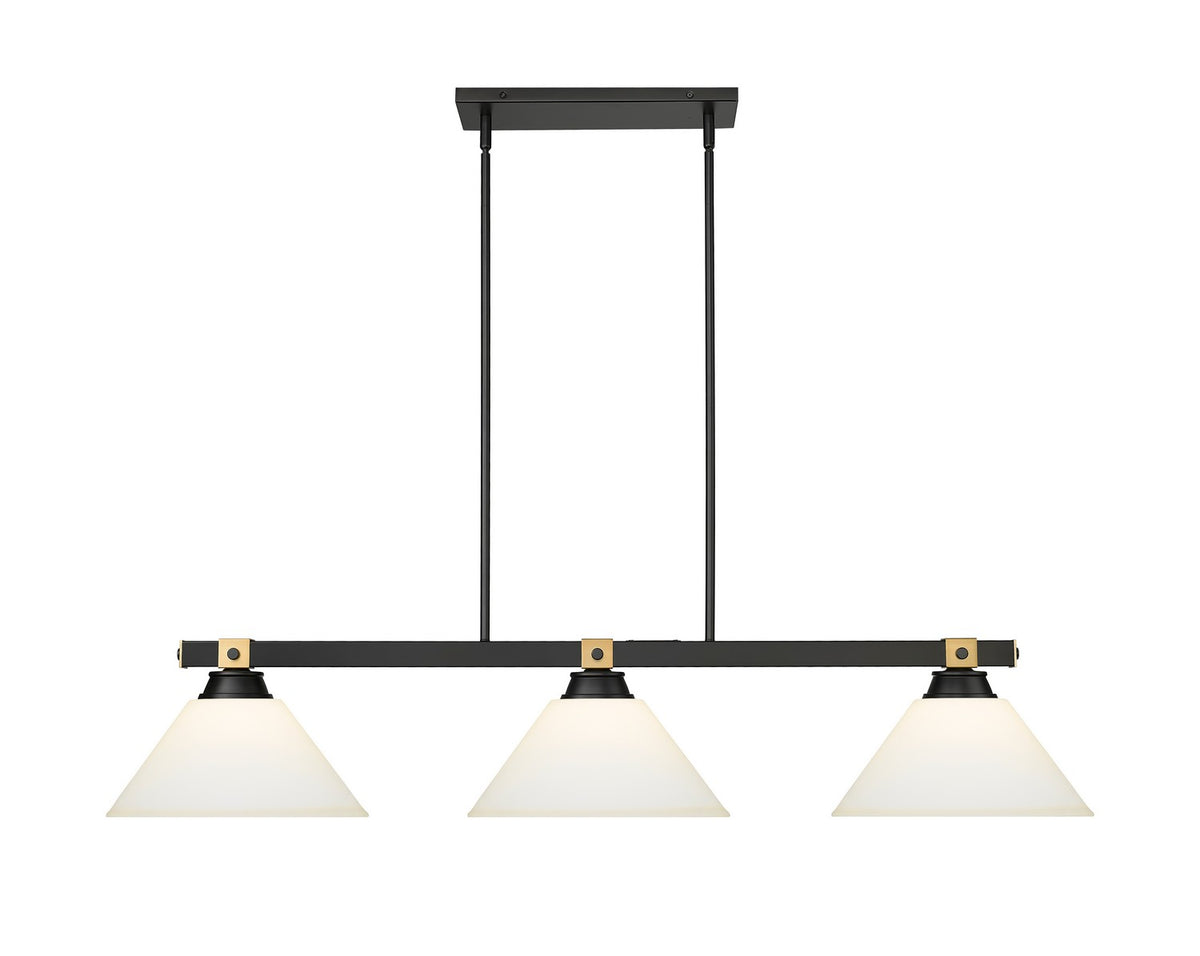 Suspension linéaire Bronte Opale mate, 14" – vue 2