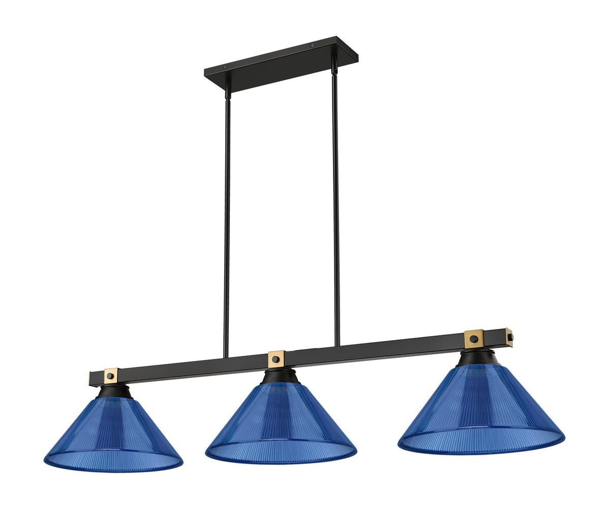 Suspension linéaire Bronte Bleu foncé, 14" – vue 4