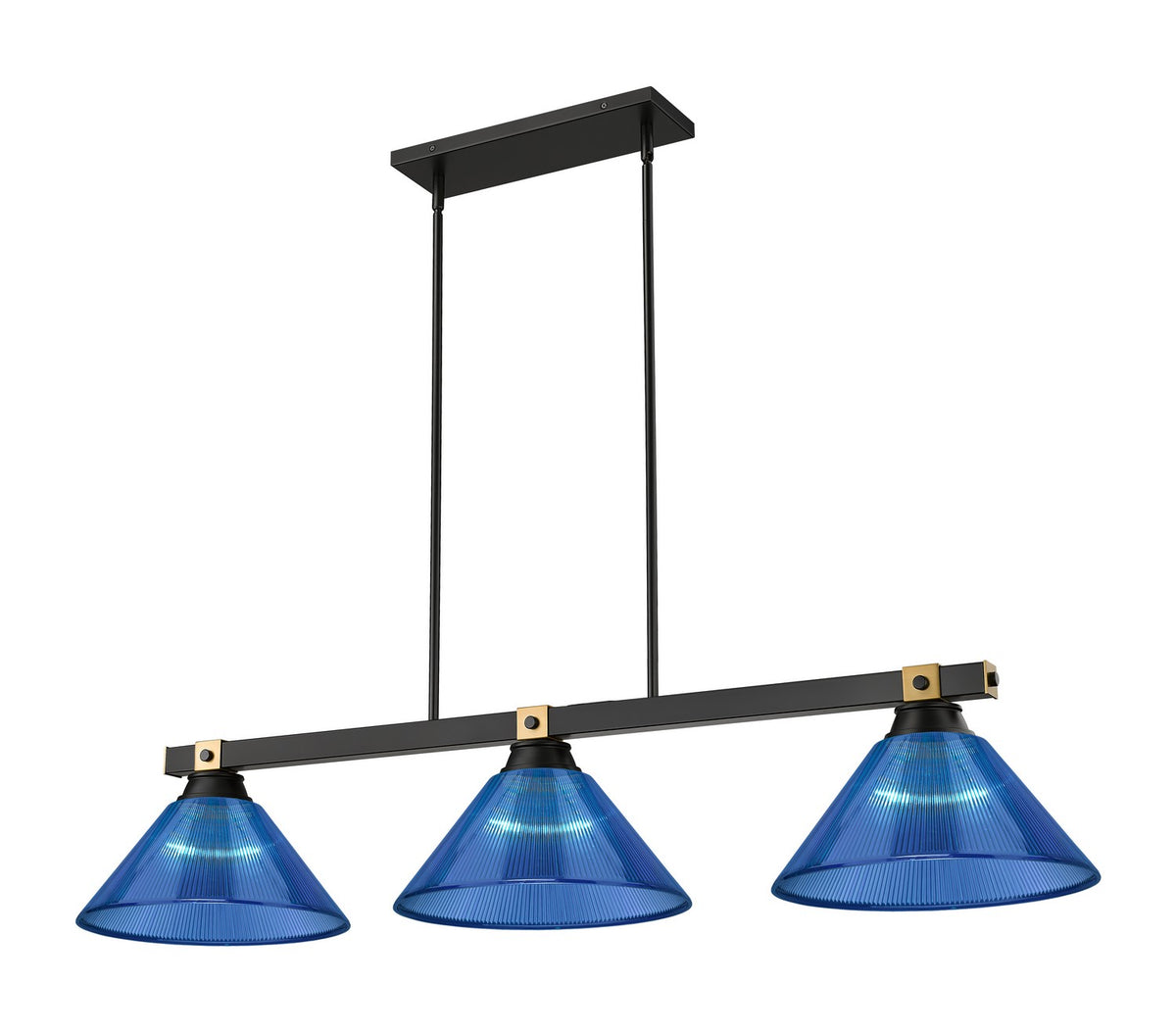 Suspension linéaire Bronte Bleu foncé, 14" – Z-Lite