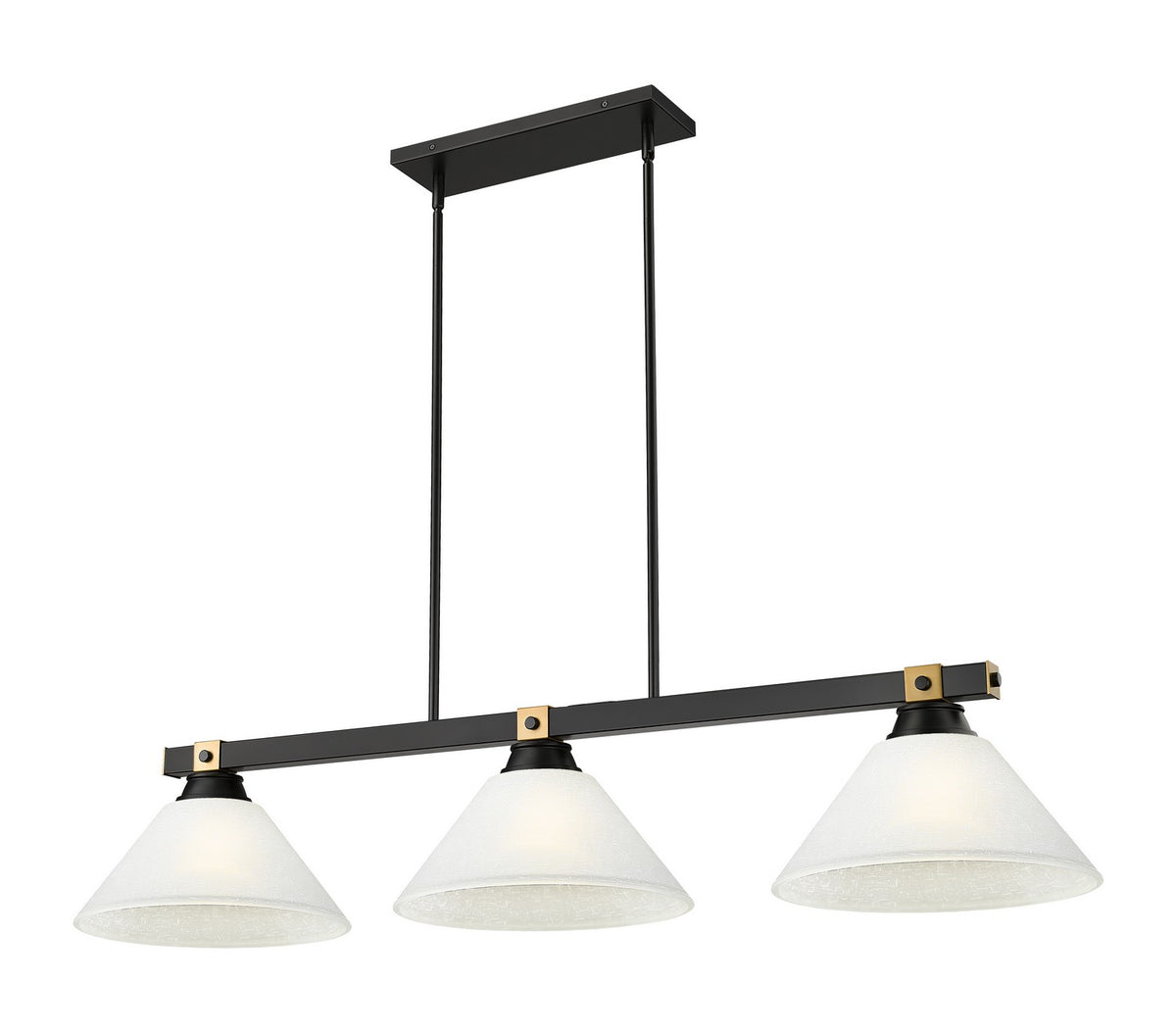 Suspension linéaire Bronte Lin blanc, 14" – Z-Lite