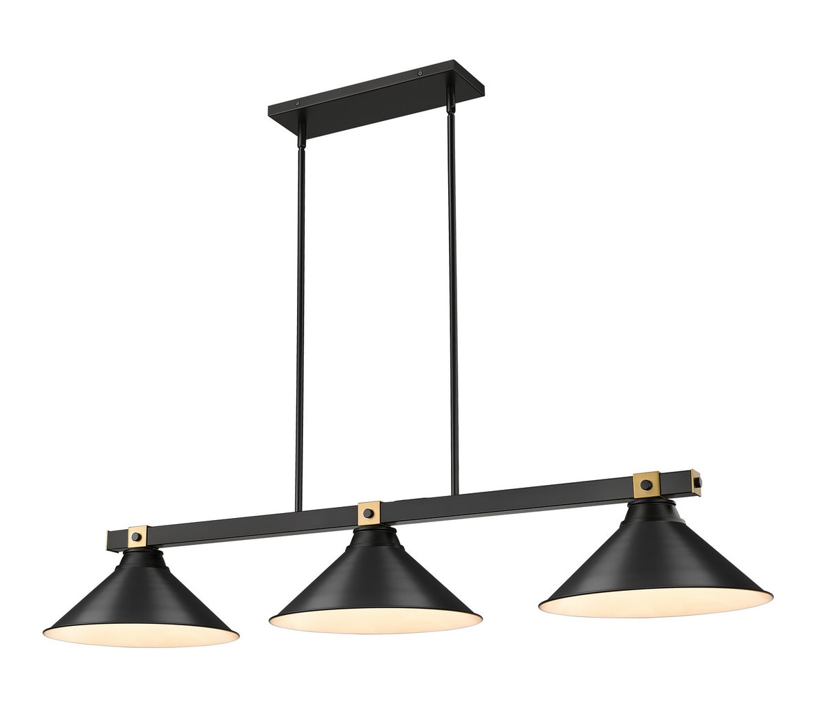 Suspension linéaire Bronte Noir mat, 15 1/4" – Z-Lite