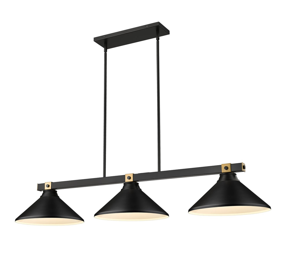 Suspension linéaire Bronte Noir mat, 14" – Z-Lite