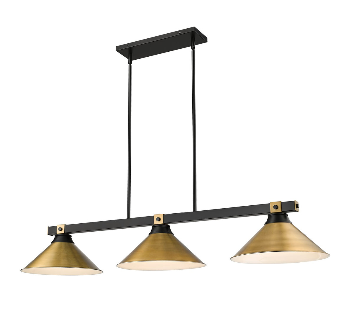 Suspension linéaire Bronte Laiton frotté, 15 1/4" – Z-Lite