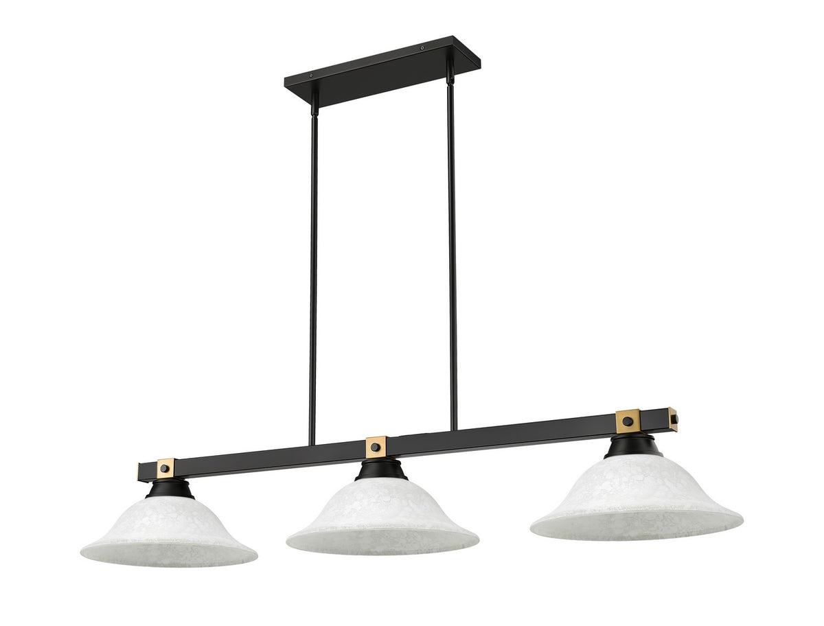 Suspension linéaire Bronte Blanc tacheté, 16" – vue 4