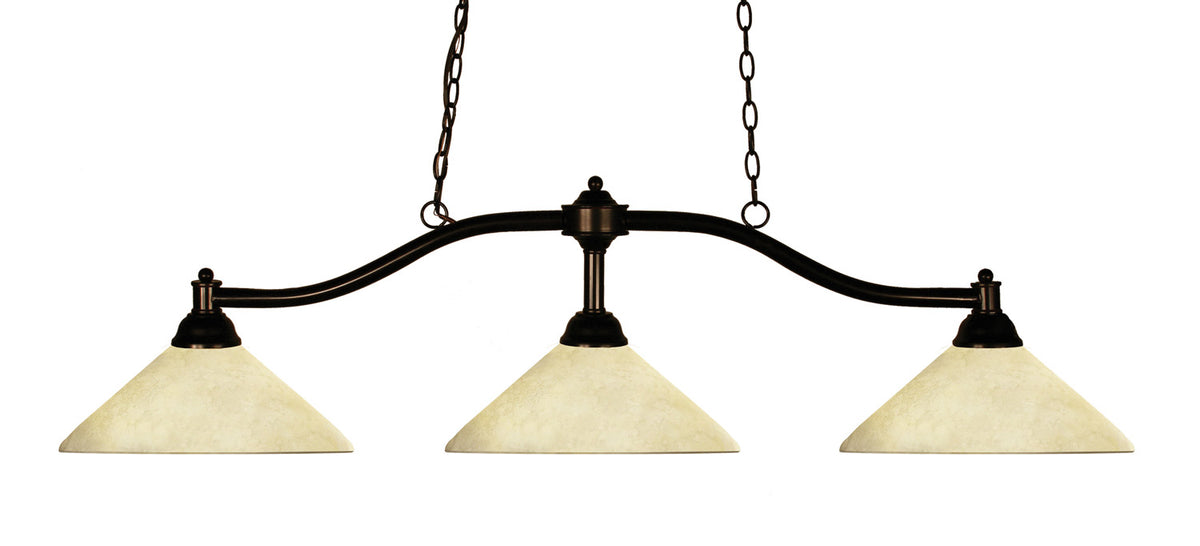 Suspension linéaire Chance Conique, Bronze, Moucheté doré – Z-Lite