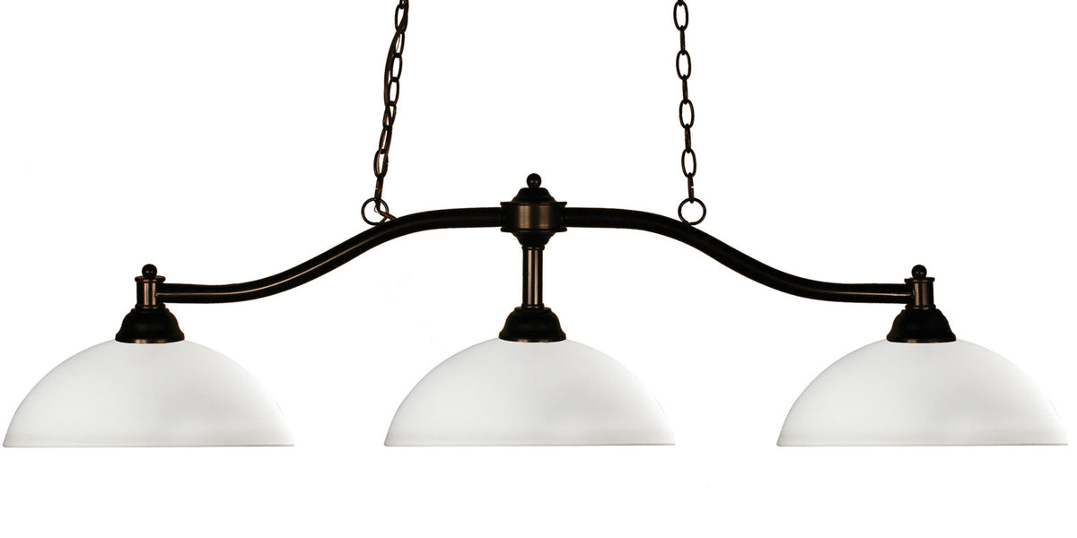 Suspension linéaire Chance Dôme, Bronze, Opale mate – Z-Lite