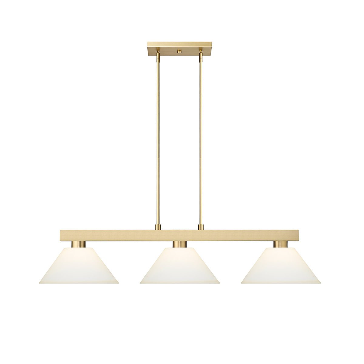 Lampe de billard Cobalt - Or moderne Opale mat (Cône) 14 1/4" by Z - Lite | Luminaires & cie