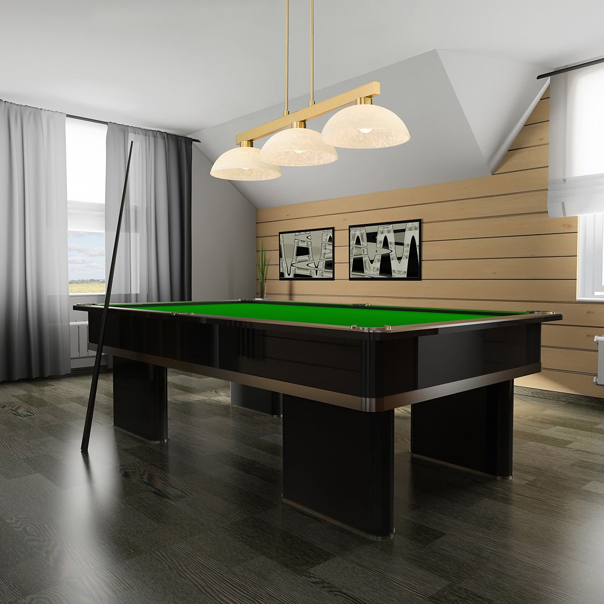 Lampe de billard Cobalt - Or moderne Moucheté d'or (Dôme) 13 1/2" by Z - Lite | Luminaires & cie