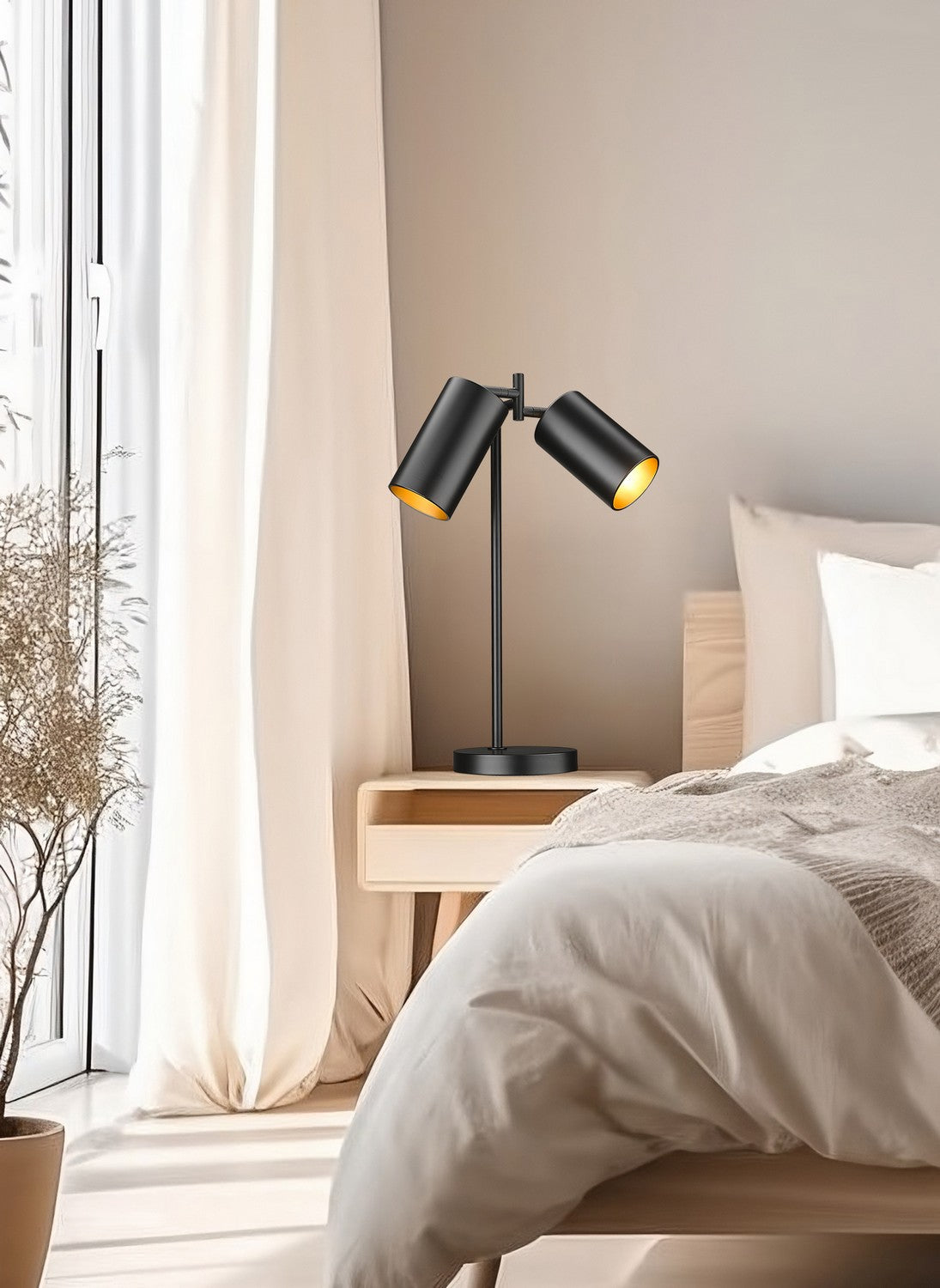 Lampe de bureau Lumina Noir mat – vue 8