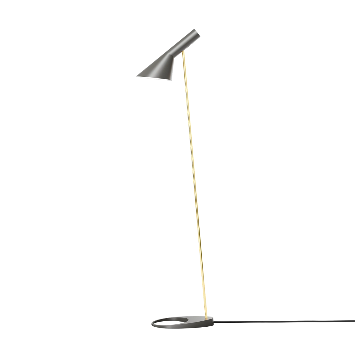 Lampe de plancher AJ - Gris/Laiton by Louis Poulsen | Luminaires & cie