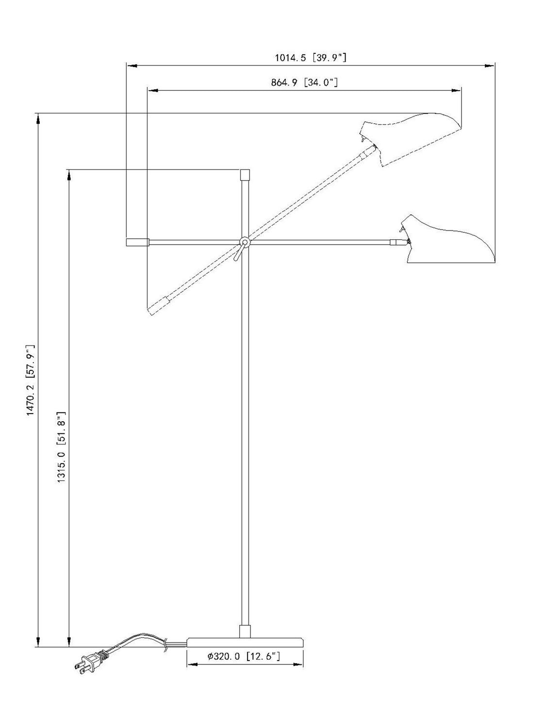 Lampe sur pied Bellamy – vue 6