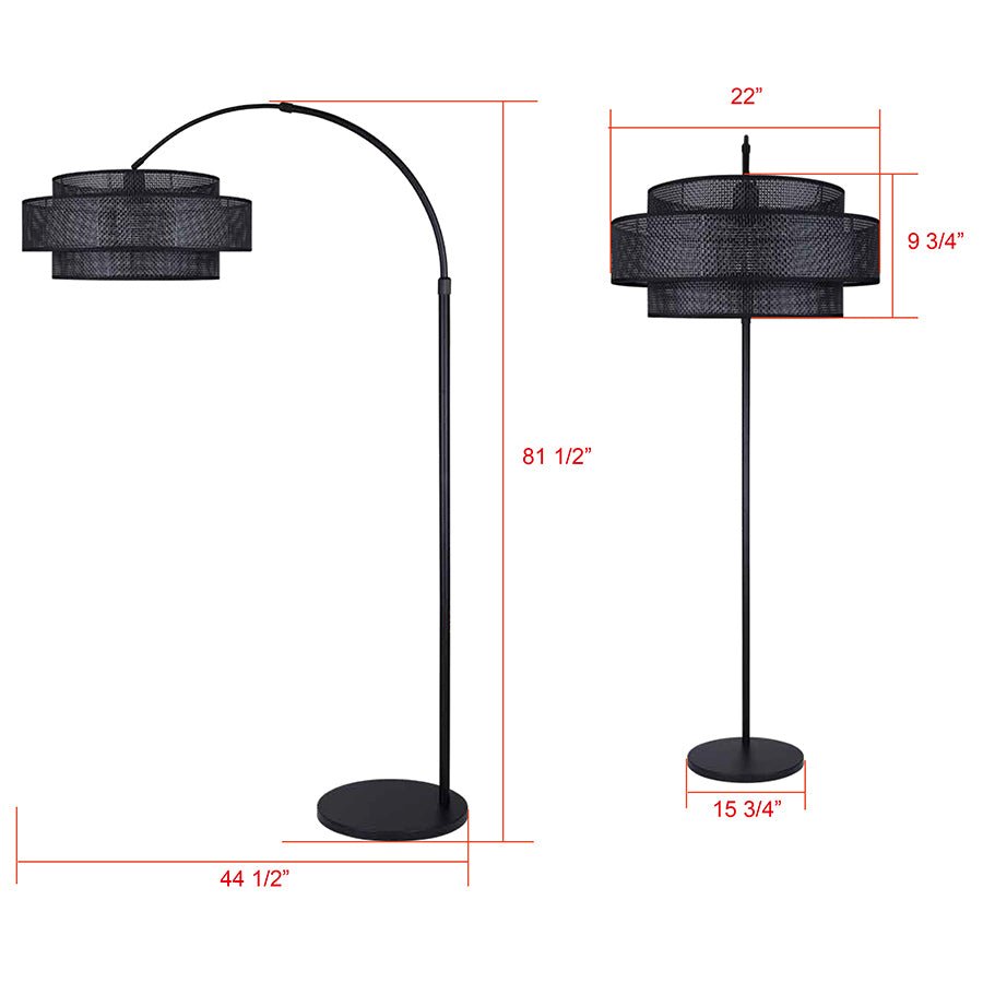 Lampe de plancher Bellamy - Noir mat by Canarm | Luminaires & cie