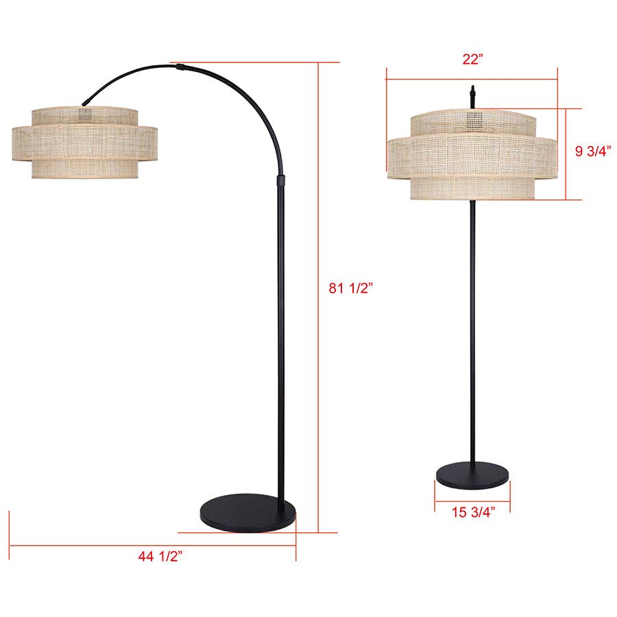 Lampe de plancher Bellamy - Noir mat by Canarm | Luminaires & cie