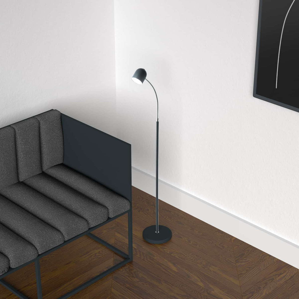 Lampe sur pied 123LEDF Noir – vue 2