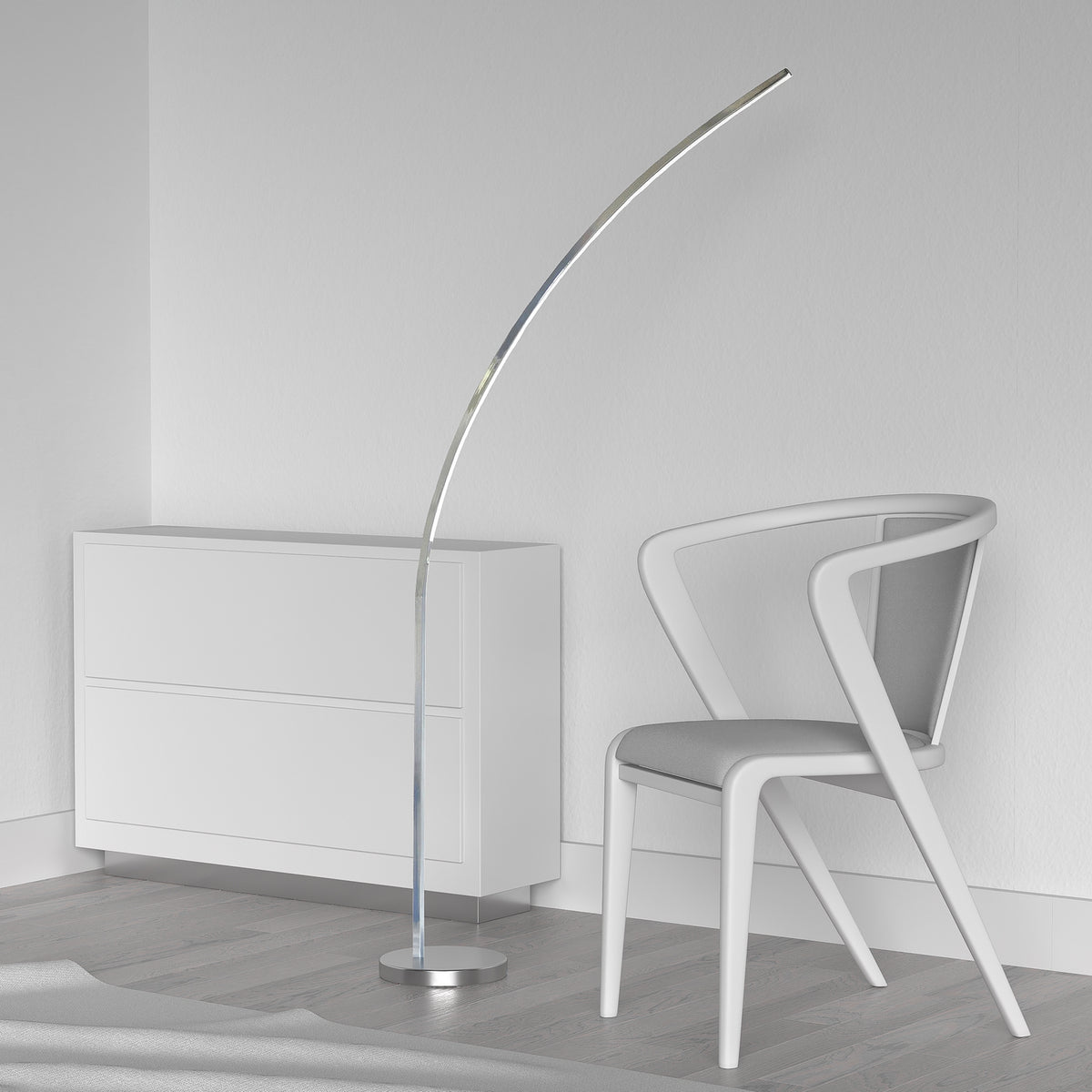 Lampe sur pied à arc Chrome poli – vue 2