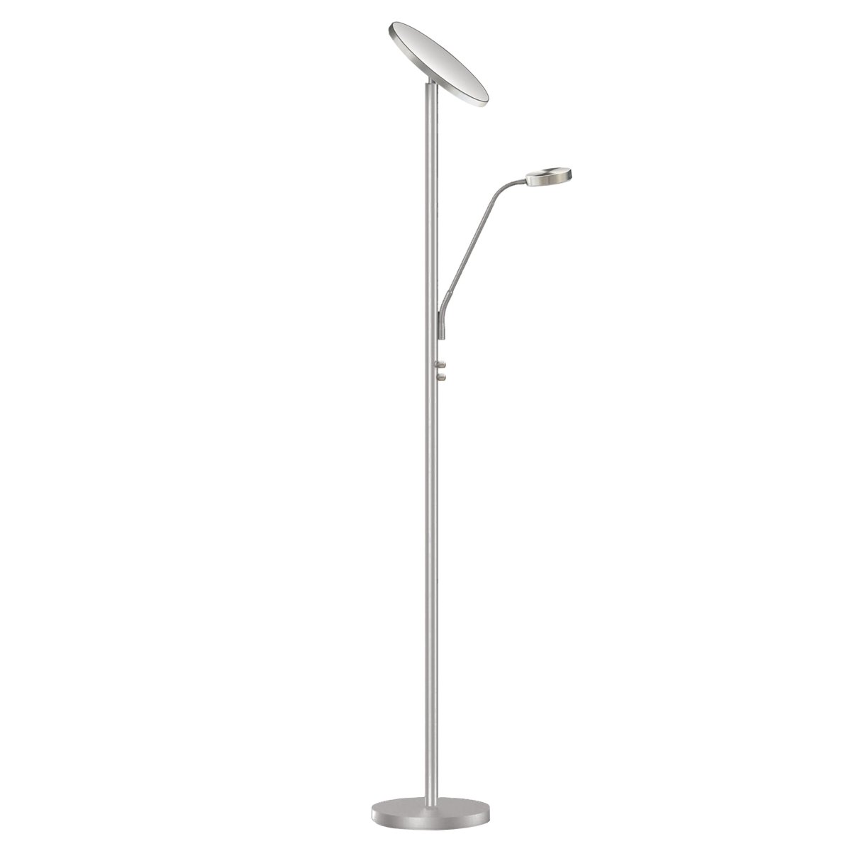 Lampe de plancher de lecture Daino 801 - Chrome satiné by Dainolite | Luminaires & cie