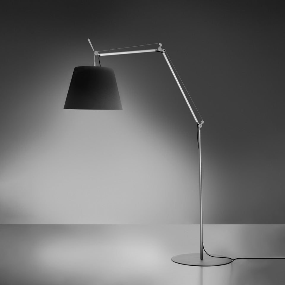 Lampe de plancher extérieure Tolomeo Mega - Noir tissé by Artemide | Luminaires & cie