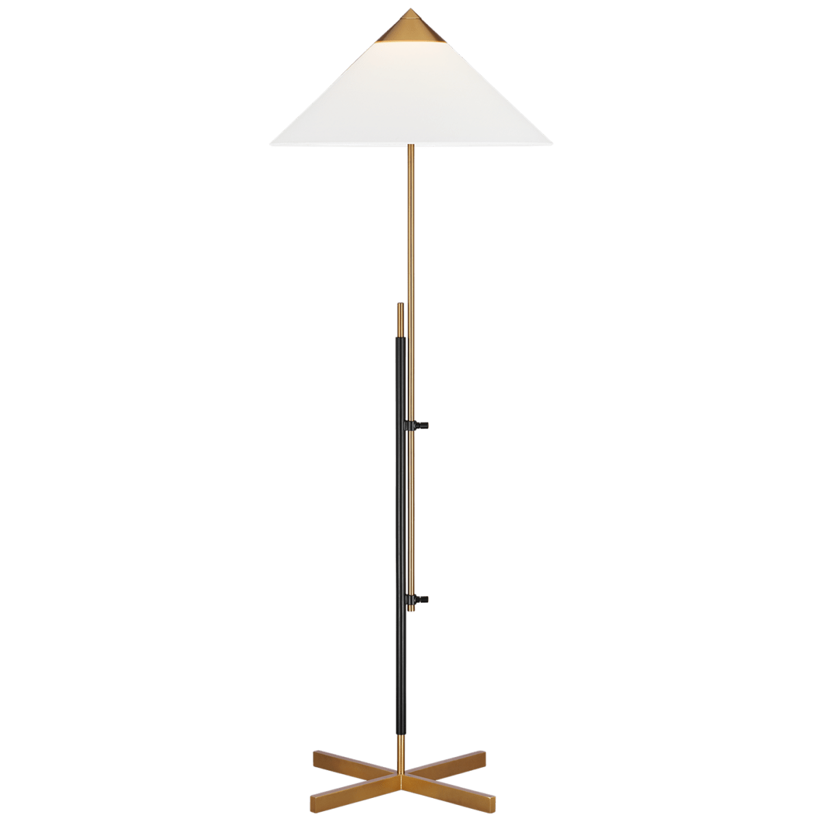 Lampe de plancher Franklin - Laiton brûlé et bronze profond by Visual Comfort Studio | Luminaires & cie