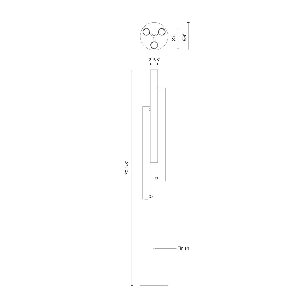 Torchère Gramercy – vue 3