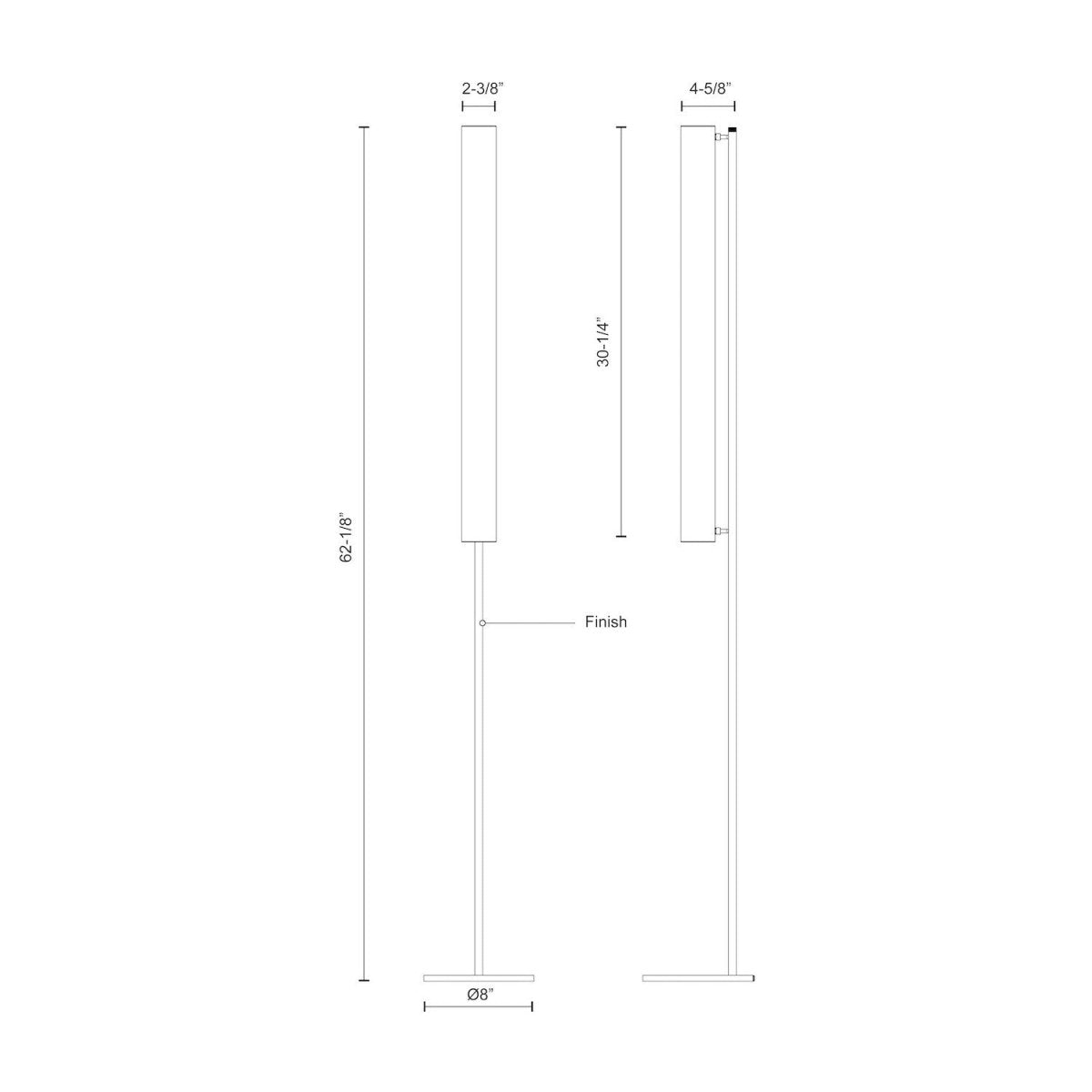 Lampe de plancher Gramercy - 8" by Kuzco Lighting | Luminaires & cie