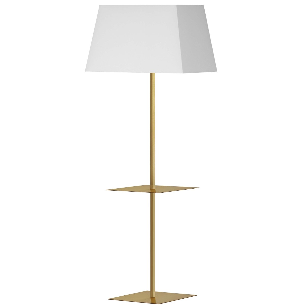 Lampe de plancher Gretchen C - Laiton vieilli Avec table by Dainolite | Luminaires & cie