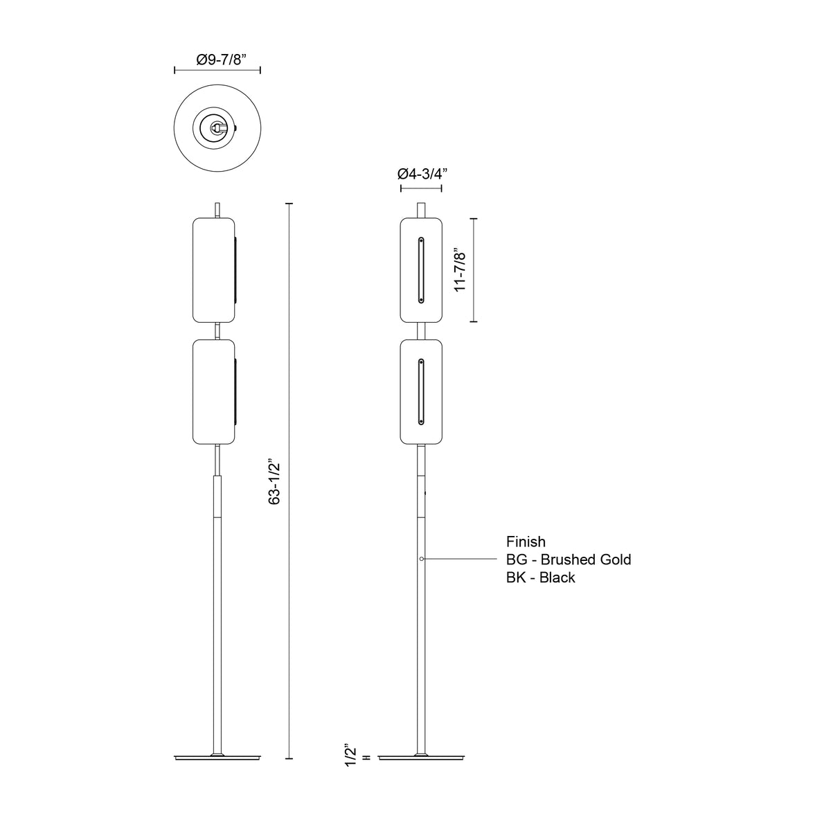 Torchère Hilo – vue 2