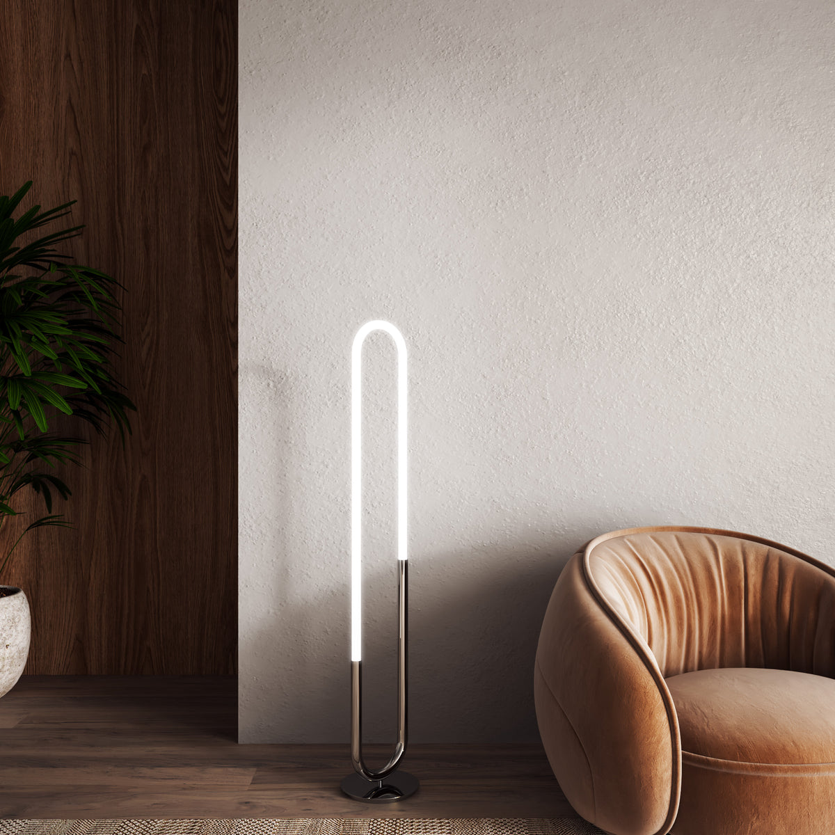 Torchère Huron Chrome – vue 2
