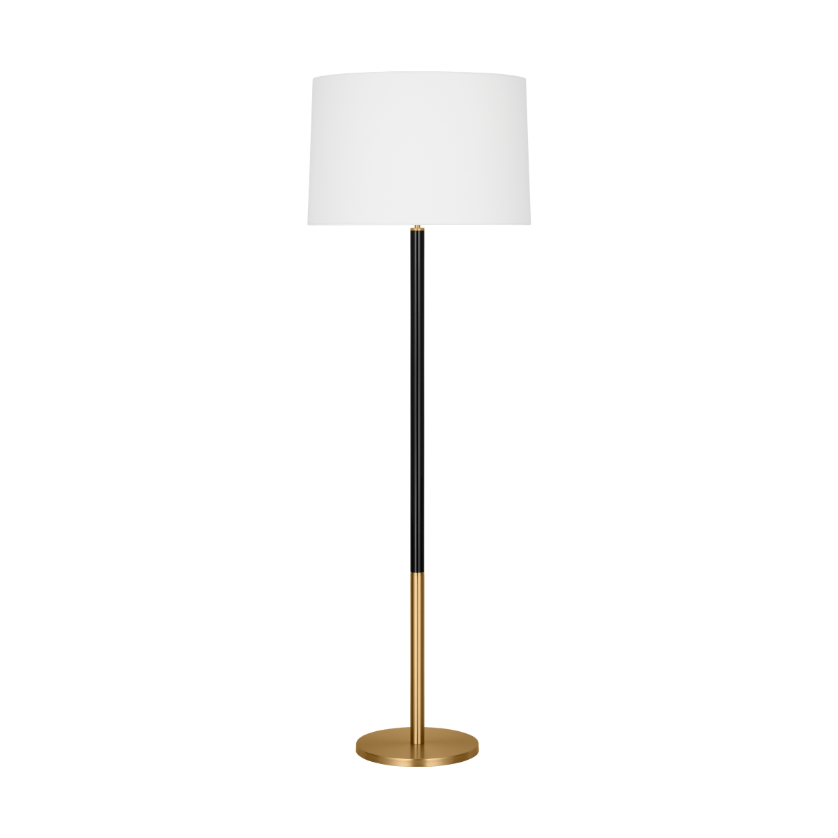 Lampe de plancher Monroe - Laiton bruni et noir by Visual Comfort Studio | Luminaires & cie