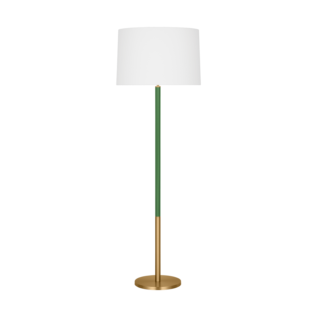 Lampe de plancher Monroe - Laiton brûlé et vert by Visual Comfort Studio | Luminaires & cie