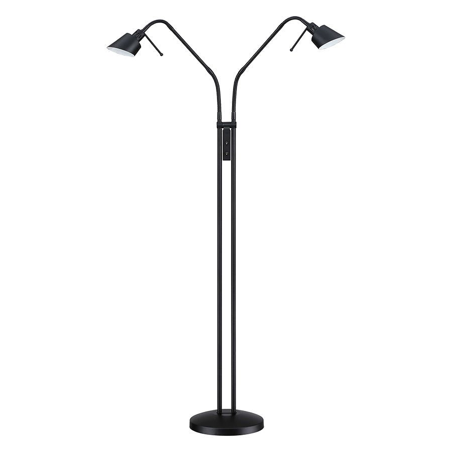 Lampe de plancher Oslo Twins - Noir by Kendal | Luminaires & cie