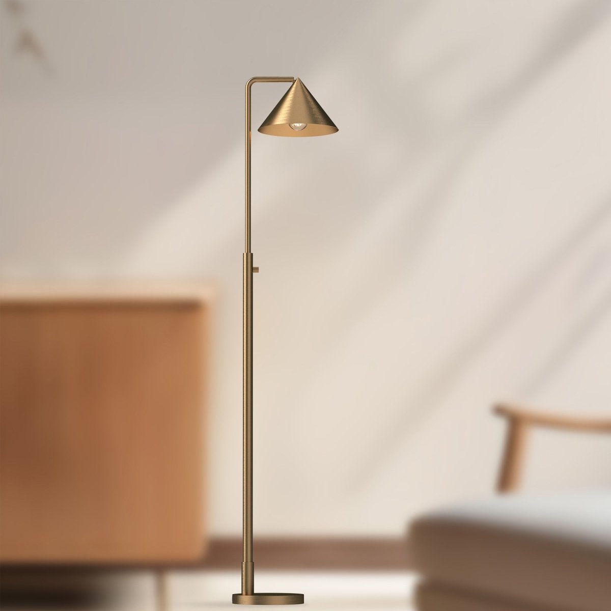 Lampe de plancher Remy - Or brossé by Alora Lighting | Luminaires & cie