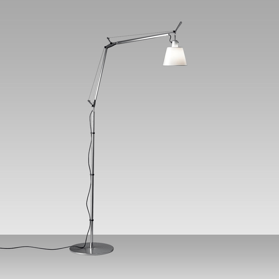 Lampe de plancher Tolomeo Shade - Fibre by Artemide | Luminaires & cie