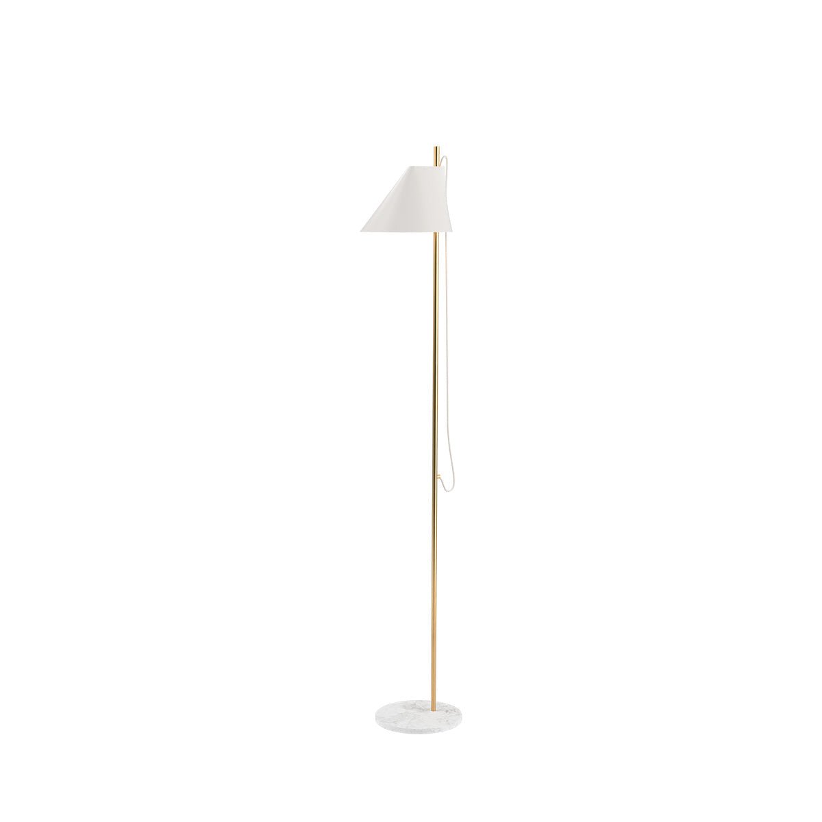 Lampe de plancher Yuh - Laiton/Blanc by Louis Poulsen | Luminaires & cie